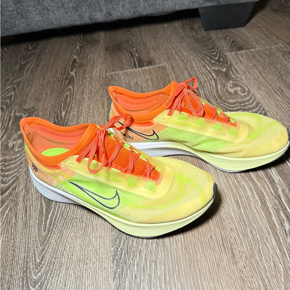 Nike Zoom Vibrant Yellow and Orange Sneakers